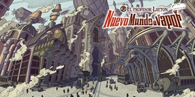 Imagen promocional del Profesor Layton y el mundo a Vapor